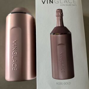 Vinglacé Wine & Champagne Bottle Chiller, Stainless Steel, Rose Gold